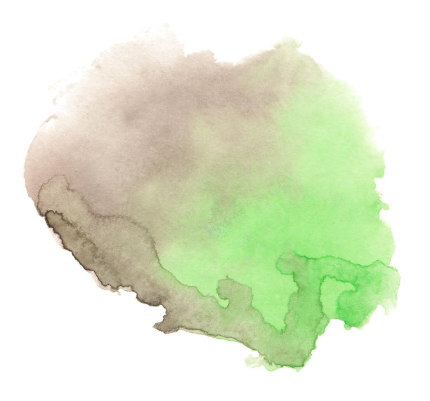 摘要白色背景上孤立的绿色水彩飞溅纹理图片下载