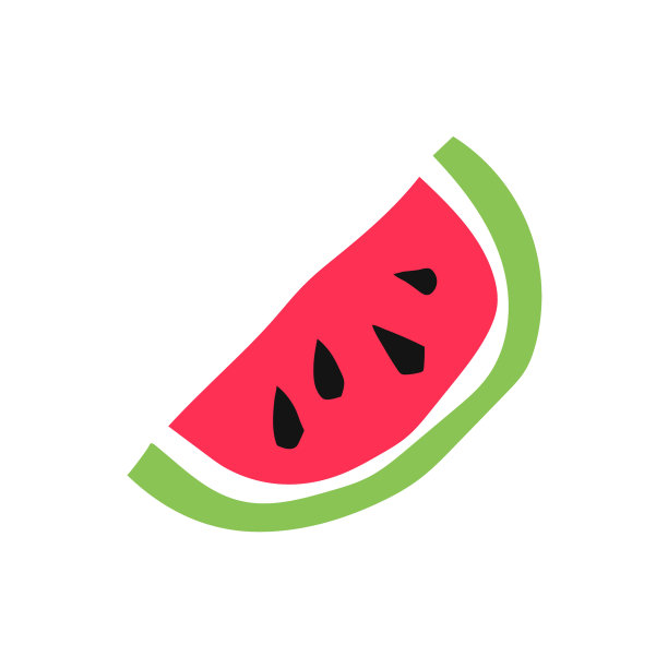 西瓜切水果形状彩色纸板图片下载