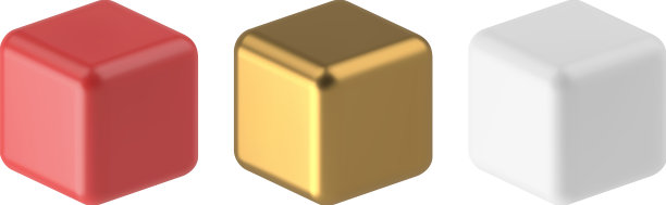 具有柔软角落的现实方形立方体图片下载