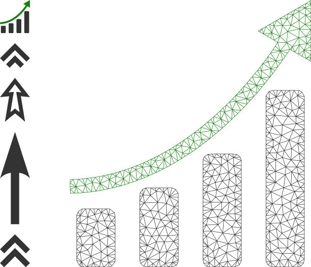 网状网正趋势图标图片下载