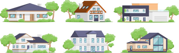 乡村房屋外部街道社区图片下载