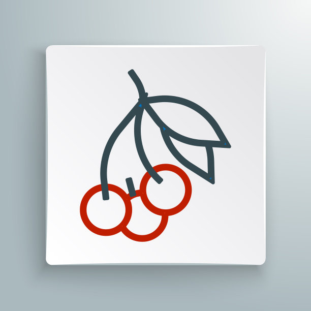 新鲜的夏季浆果线图标孤立在白色图片下载