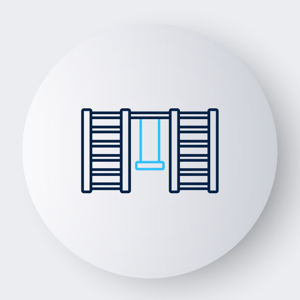 线条木制瑞典墙图标孤立在白色上图片下载