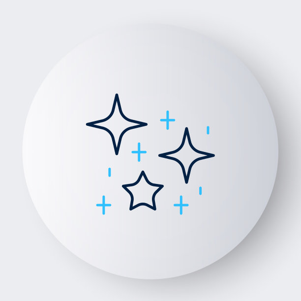 线条闪烁的星星与神奇的闪光粒子图片下载