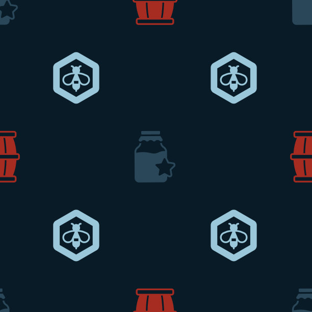 置木桶与蜂和蜜罐图片下载