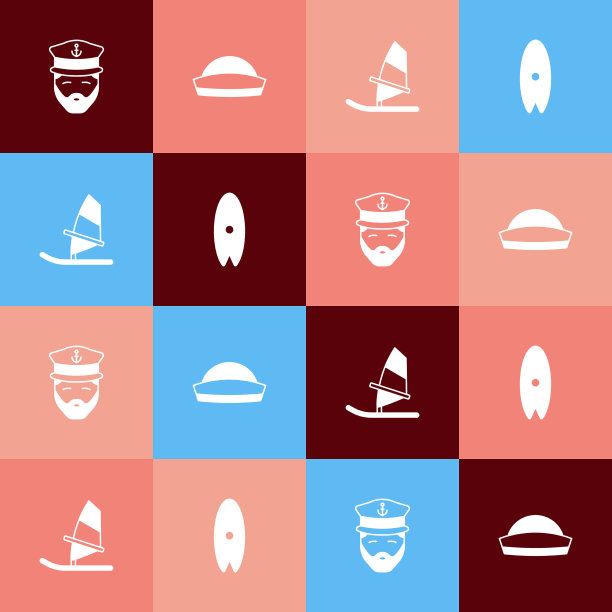 设置波普艺术船长水手的帽子图片下载