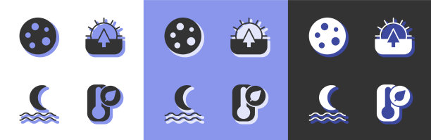 设置月夜雾或烟雾的温度计图片下载