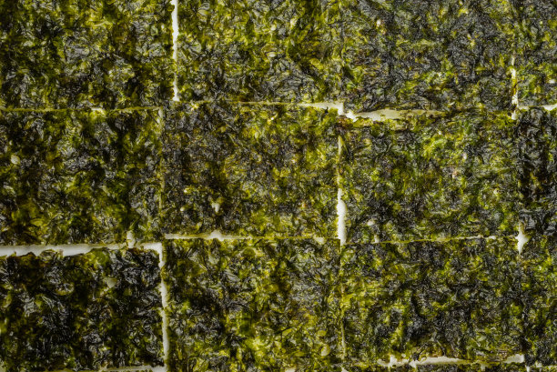 美味的海苔孤立在白色。图片下载