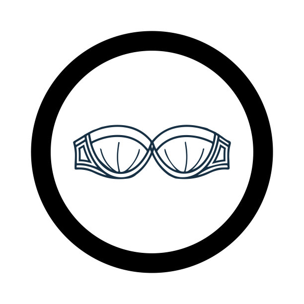 服装胸罩或胸罩图标图片下载