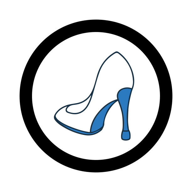 男人和女人时尚的鞋类图标图片下载
