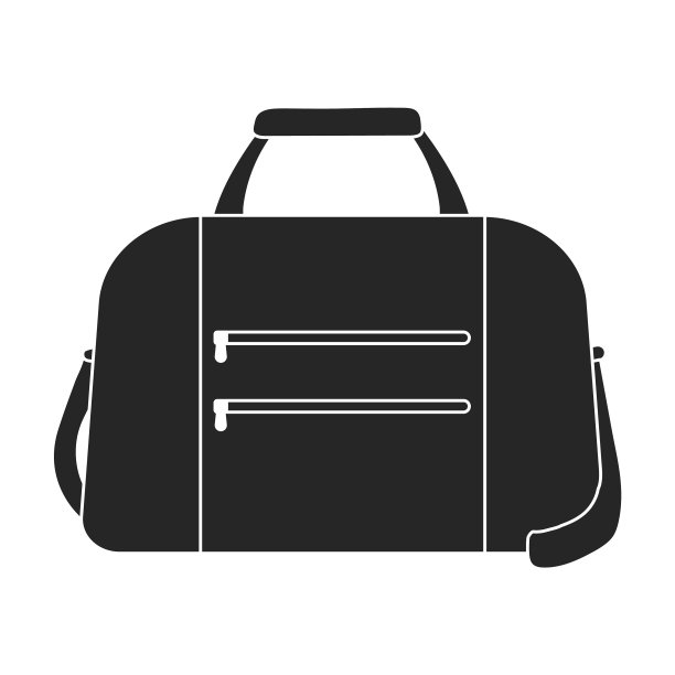 男人包图标黑色图标孤立上图片下载