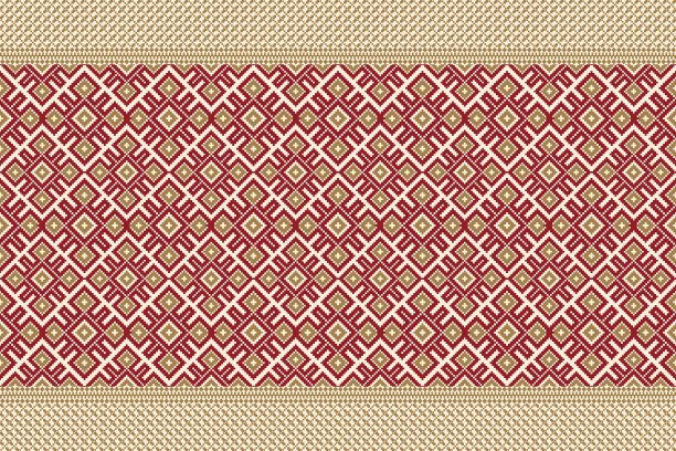 美丽无缝的乌克兰图案。图片下载