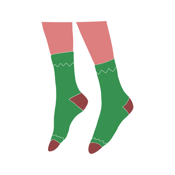 白色背景上袜子脚的网页横幅图片下载