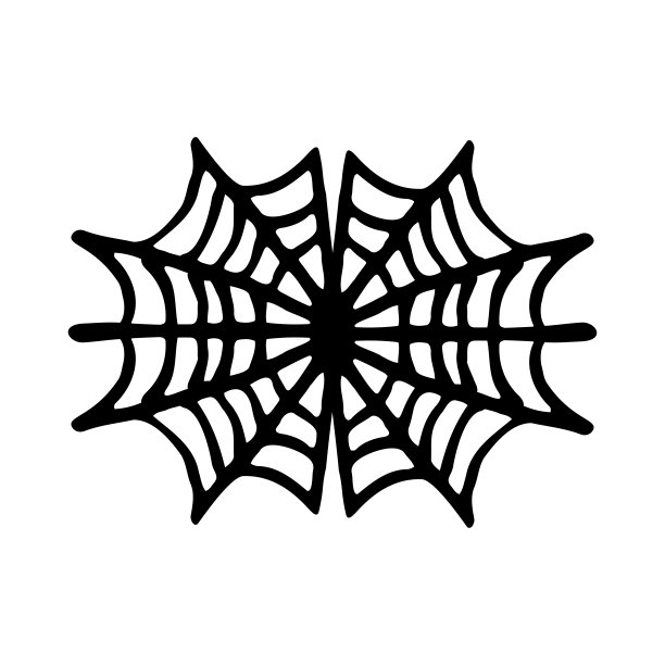 蜘蛛网涂鸦黑色在白色图片下载