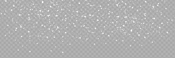 现实的雪花。隔离在透明背景上。矢量图图片下载