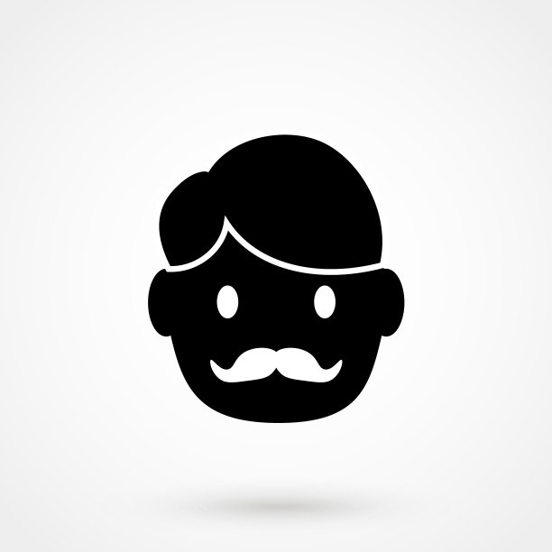 老人脸上的图标简单设计上一个白色图片下载