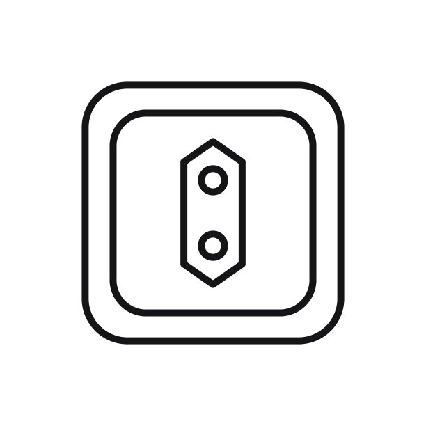 可编辑的电气插座线图标。矢量插图孤立在白色背景上。用于网站或手机应用程序图片下载