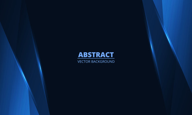 抽象蓝色背景几何动态发光线。图片下载