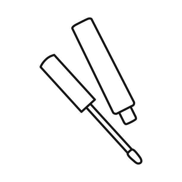 孤立的口红和润发油标志图片下载