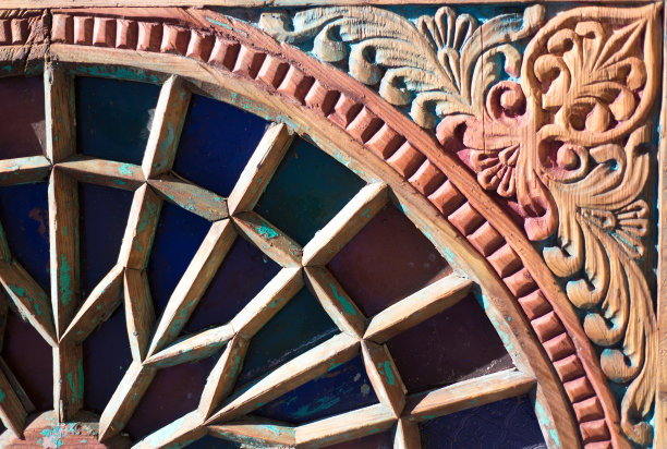 古董漆印度木门细节图片下载