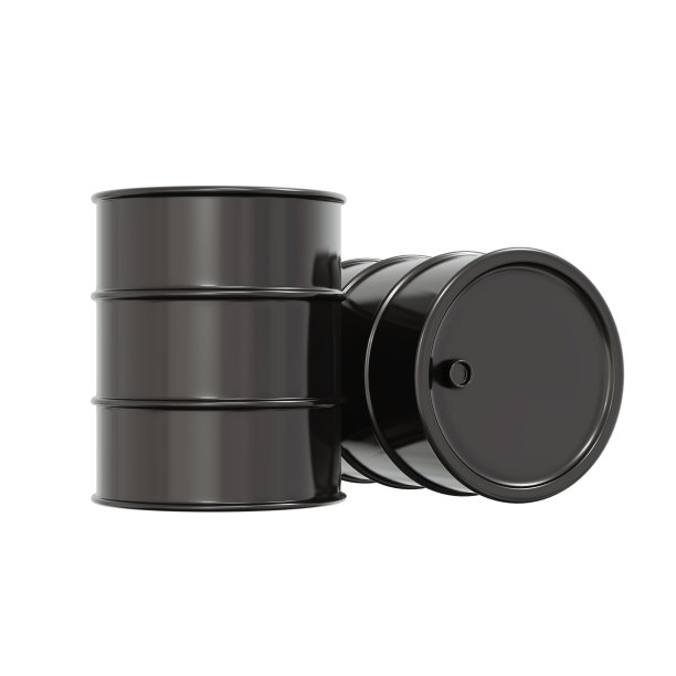 白底孤立的石油油桶容器桶的三维绘制。3D渲染插图卡通风格。图片下载