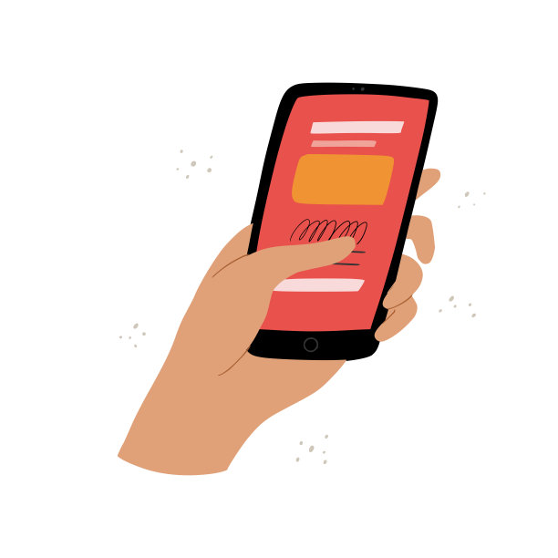 手拿着智能手机图片下载