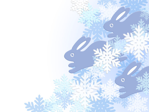 兔年贺岁卡插图图片下载