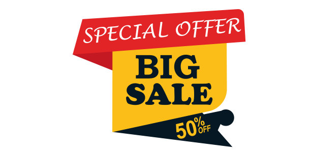 大减价特别折扣提供矢量设计。黑色星期五折扣券五折促销活动提供海报、横幅标签、贴纸，用于营销和广告。假日季节性购物模板标签。图片下载