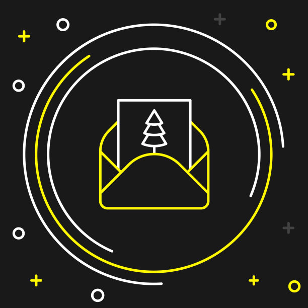 装有圣诞派对邀请卡的信封图片下载