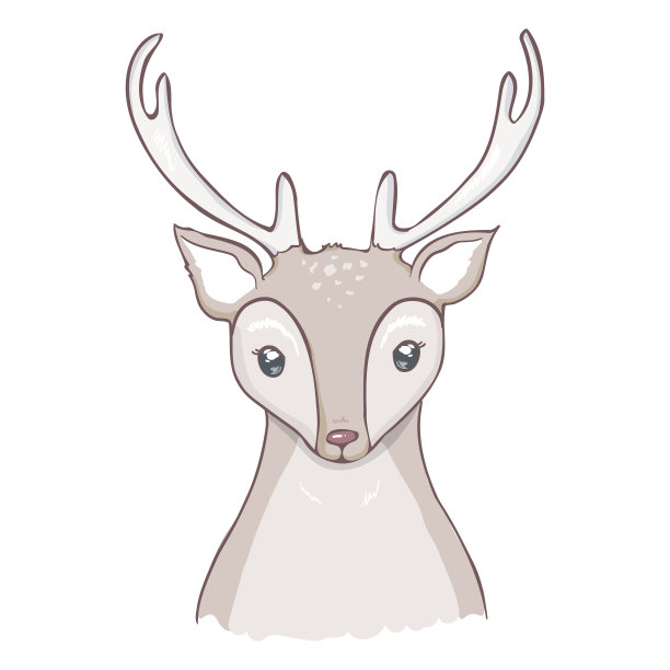 卡通小鹿，可爱的儿童角色。图片下载