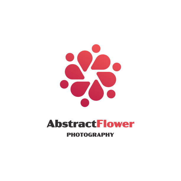 抽象花卉摄影标志概念图片下载