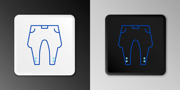 线条裤子图标孤立的灰色背景图片下载