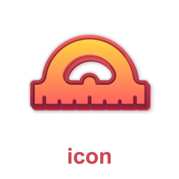 黄金量角器网格测量角度图标图片下载