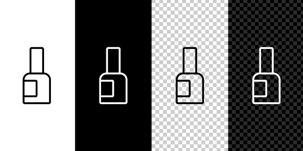 将线瓶上的指甲油图标孤立起来图片下载