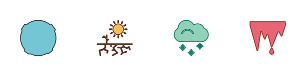 集月旱云与雪冰柱图标图片下载