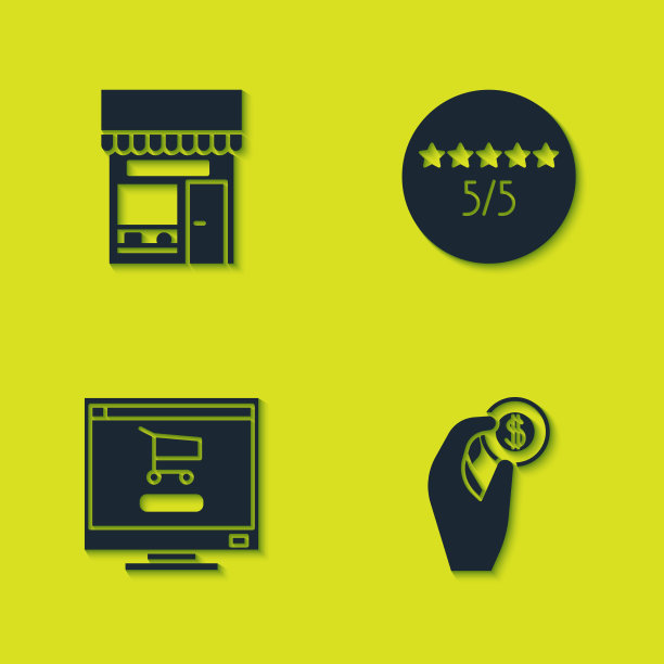 设置购物大楼或市场商店手图片下载