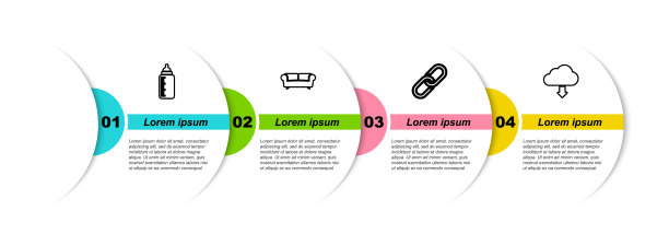 设置线婴儿奶瓶沙发链环和云图片下载