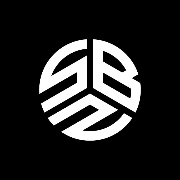 sbz字母logo设计黑色背景图片下载