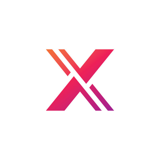X符号设计模板矢量X图标首字母图片下载
