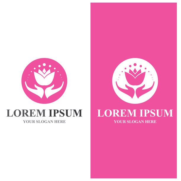 莲花标志健康水疗和瑜伽图片下载