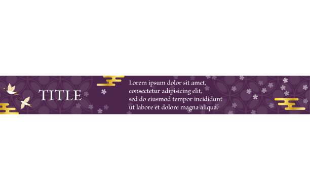 日本纹样、景泰蓝、鹤、樱花、日式网旗图片下载