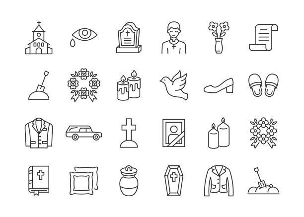 殡葬代理行图标设置图片下载