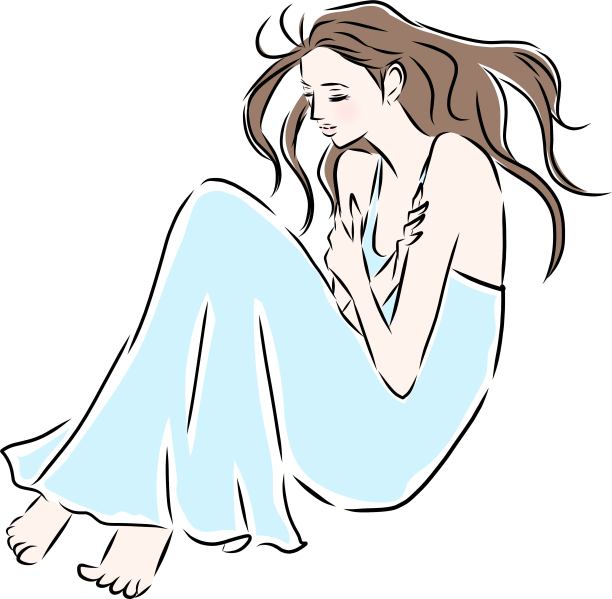 蜷缩着睡觉的女人图片下载