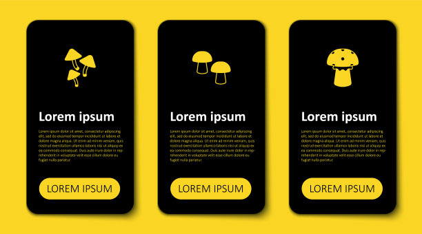 设置蘑菇和业务信息图模板图片下载