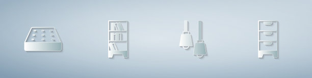 设置床垫、图书馆、书架、台灯等图片下载