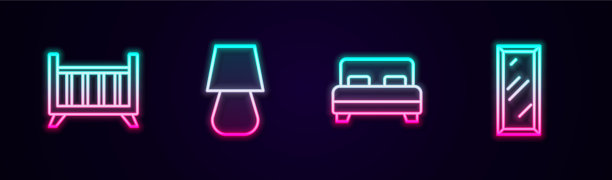 集线婴儿床、摇篮、床、台灯、大而又大图片下载