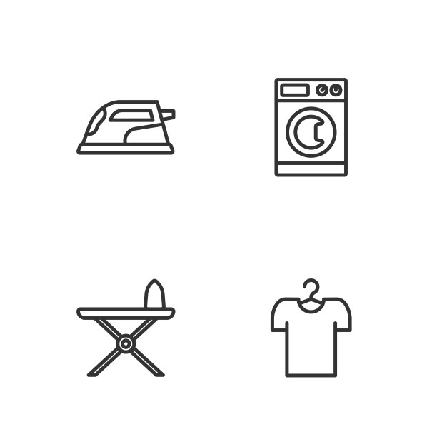 将线条t恤挂在电熨斗上图片下载