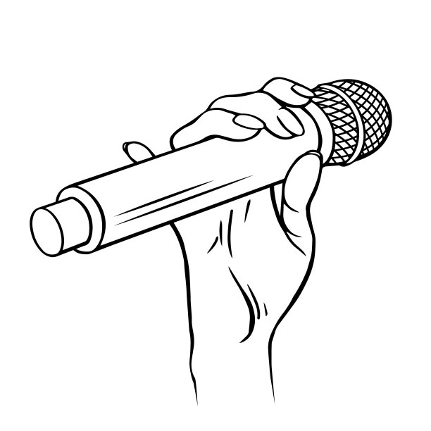 一个拿着麦克风的女人的手图片下载