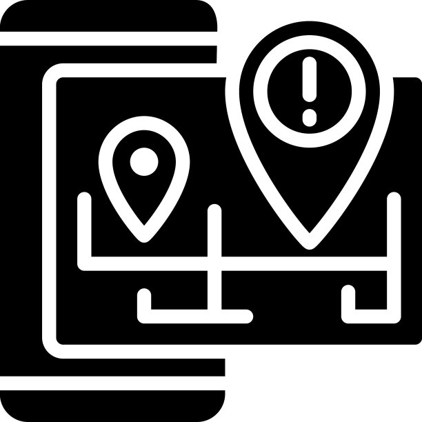 交通规则黑色字形图标图片下载