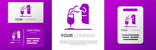 标识式侍酒师图标孤立在白色图片下载